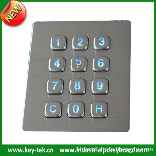 IP65 Dynamic Rated Vandal Proof Vending Machine Backlit Keypad